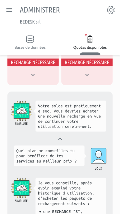 Agent intelligent pour vous aider à gérer le coût de votre utilisation.